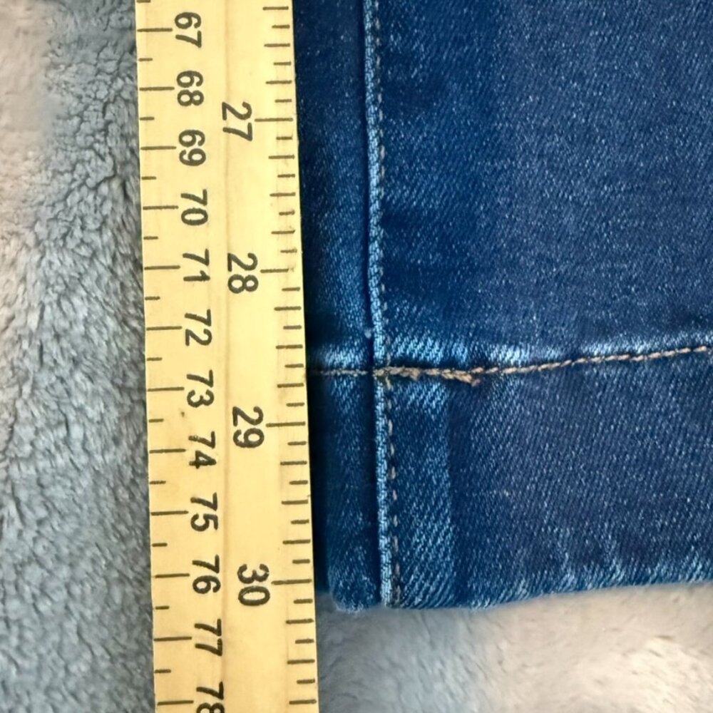 Lauren Conrad Dark Wash Wide Leg Denim Trousers Size 12 Stretchy Women’s - Picture 10 of 11